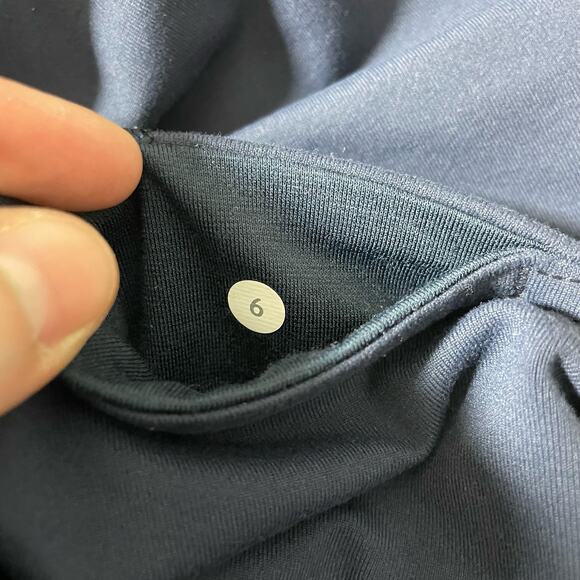 Lululemon Blue Patchwork Wunder Under Crop III Leggings - Size 6 - Full On Luon - Picture 5 of 8